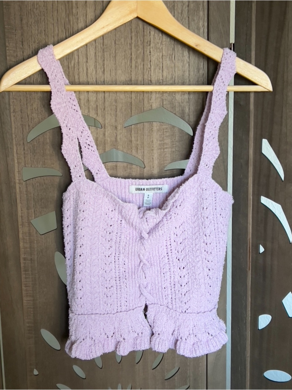 Urban Outfitters Lavender Knit Ruffle Cami